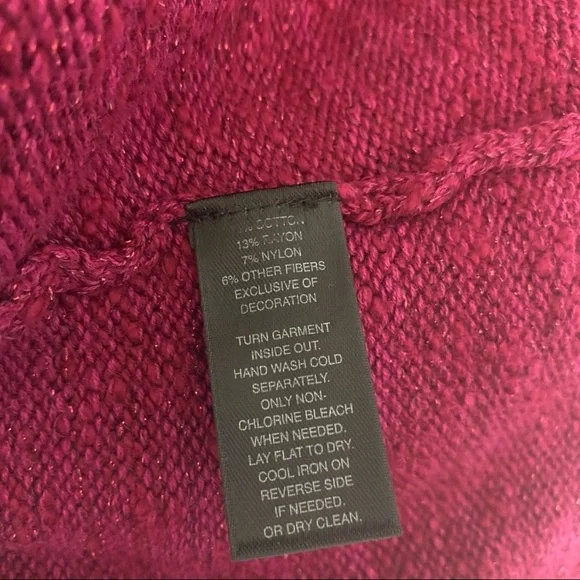 White House Black Market Cardigan Sweater Ruffle Chain Trim Hook And Eye Closure - Picture 5 of 8